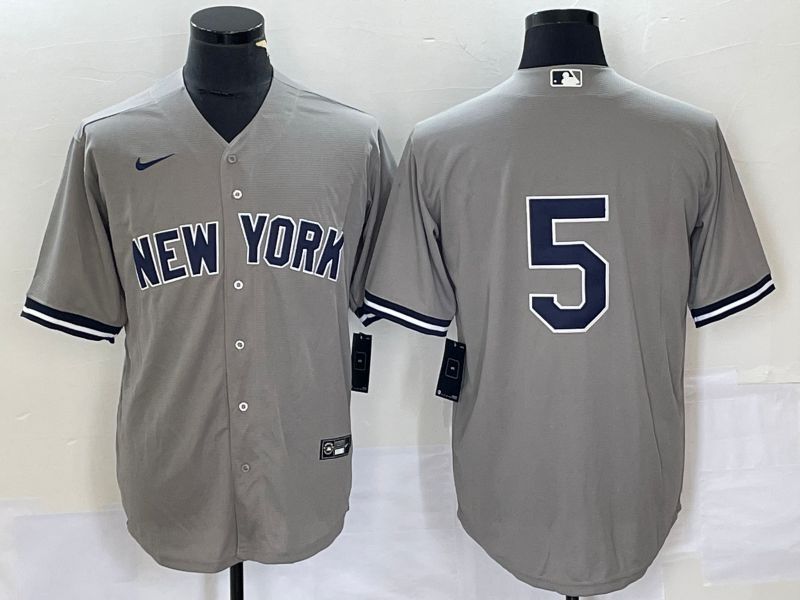 Men New York Yankees #5 No Name Grey Game Nike 2023 MLB Jersey->los angeles dodgers->MLB Jersey